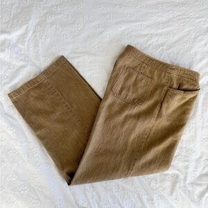 Vintage Weekend Max Mara Cotton–Linen Wide‑Leg Pants